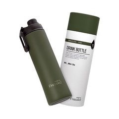 Made by Fressko Sızdırmaz Yudum Kapaklı Çelik Termos Matara 660ml Move Khaki (Haki)