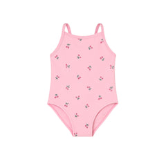 Mama Yoyo Çift Taraflı Kiraz Puantiye Desenli Alttan Çıtçıtlı Mayo