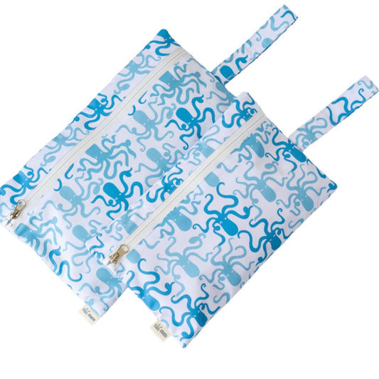 Mama Yoyo İkili Ahtapot Desenli Kirli Islak Çanta Seti