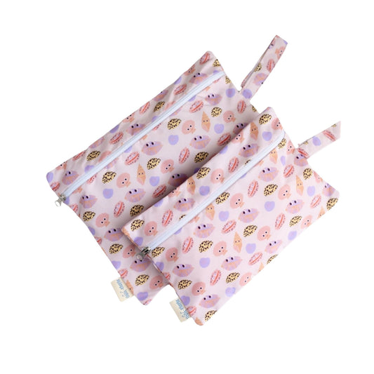 Mama Yoyo Su Geçirmez Shell Desenli İkili Kirli Islak Çanta Seti