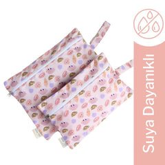 Mama Yoyo Su Geçirmez Shell Desenli İkili Kirli Islak Çanta Seti