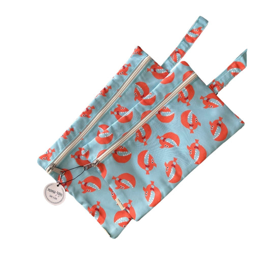 Mama Yoyo Big Fish Desenli 2'li Kirli Islak Çanta Seti