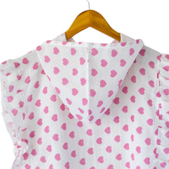 Mama Yoyo Fırfırlı Kalp Desenli Müslin Panço