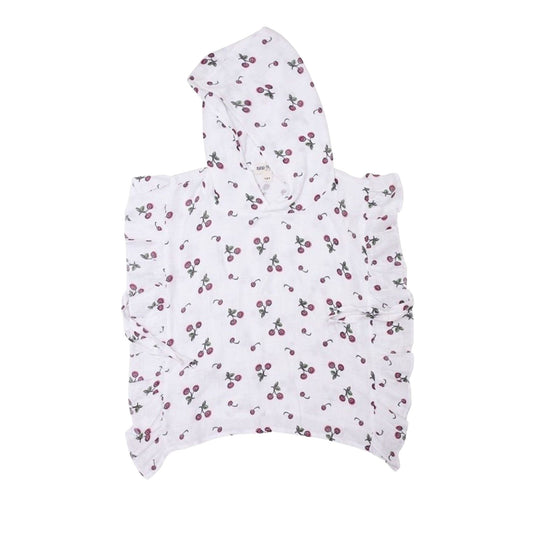 Mama Yoyo Fırfırlı Kiraz Müslin Panço