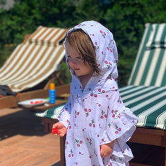 Mama Yoyo Fırfırlı Kiraz Müslin Panço