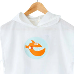 Mama Yoyo Fish Desenli Müslin Panço