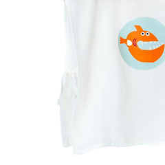 Mama Yoyo Fish Desenli Müslin Panço