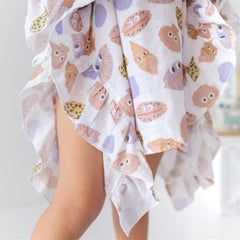 Mama Yoyo Shell Desenli Müslin Panço