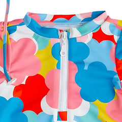 Mama Yoyo Önden Fermuarlı Alttan Çıtçıtlı Çiçek Desenli Mayo