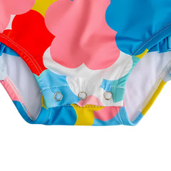 Mama Yoyo Önden Fermuarlı Alttan Çıtçıtlı Çiçek Desenli Mayo