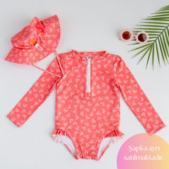 Mama Yoyo Önden Fermuarlı Alttan Çıtçıtlı Octo Love Desenli Mayo