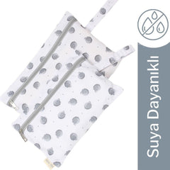 Mama Yoyo Su Geçirmez Elephantine Desenli Islak Kirli Çanta İkili Set