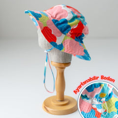 Mama Yoyo Uv Korumalı Floral Çiçekler Desenli Şapka