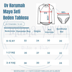 Mama Yoyo Uv Korumalı Uzun Kollu Mayo Seti Crocco