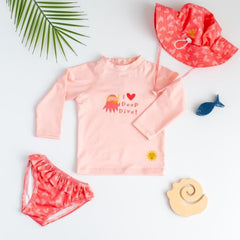 Mama Yoyo Uv Korumalı Octo Love Desenli Uzun Kollu Mayo Seti