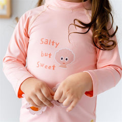 Mama Yoyo Uv Korumalı Shell Desenli Uzun Kollu Mayo Seti