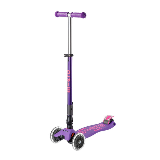 Micro Maxi Deluxe 3 Tekerlekli Foldable LED Scooter Purple