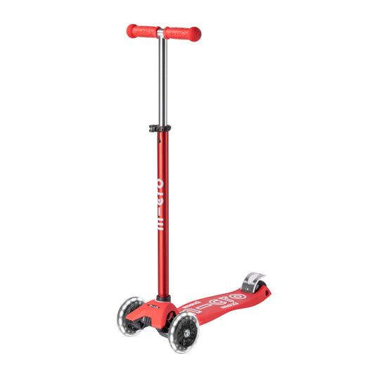Micro Maxi Deluxe 3 Tekerlekli Scooter LED Red