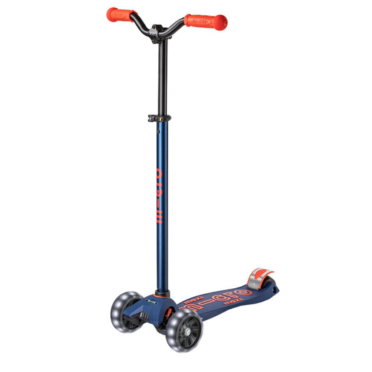 Micro Maxi Deluxe Pro LED 3 Tekerli Işıklı Çocuk Scooter Navy Red