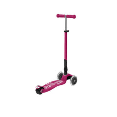 Micro Maxi Deluxe Foldable 3 Tekerlekli Scooter LED Berry Red