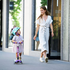 Micro Mini Deluxe Foldable 3 Tekerlekli Scooter Led Mor