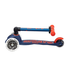 Micro Mini Deluxe Foldable 3 Tekerlekli Scooter LED Navy Blue