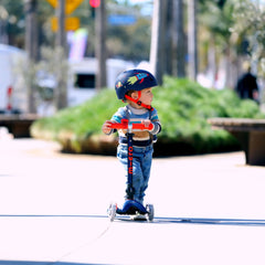 Micro Mini Deluxe Foldable 3 Tekerlekli Scooter LED Navy Blue