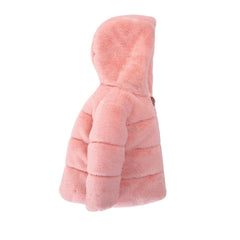 Midimod Kız Peluş Mont Pembe