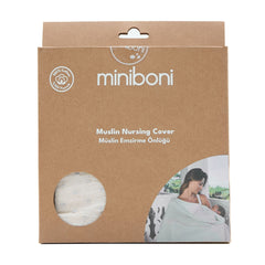 Miniboni Müslin Emzirme Örtüsü White Grey