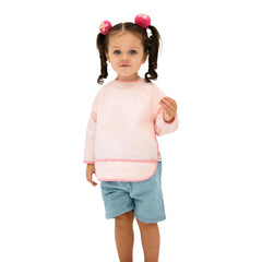 Miniboni Oyun ve Mama Önlüğü Uzun Kollu Pink