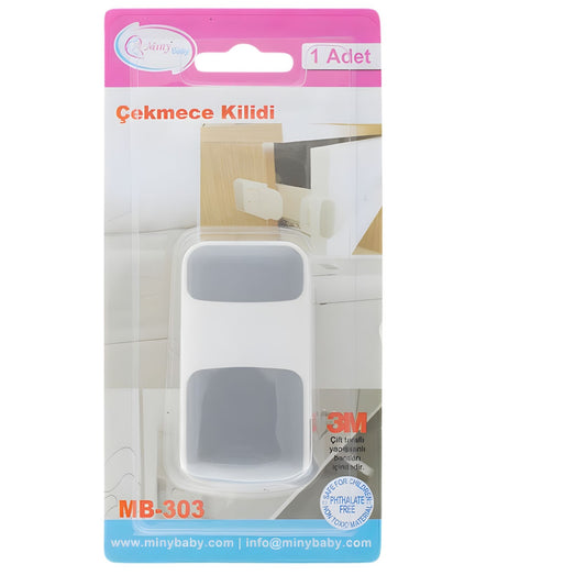 Miny Baby Çekmece Kilidi Çift Emniyetli Gri