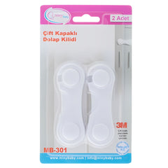Miny Baby Kapak Dolap Kilidi 2’li Beyaz
