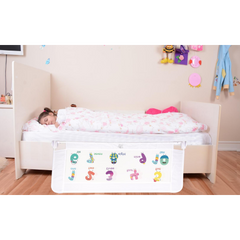 Miny Baby Portatif Yatak Bariyeri İngilizce Rakamlı Beyaz