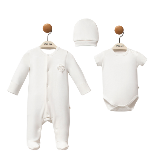 Moi Noi 3'lü Tulum Body Şapka Daisy