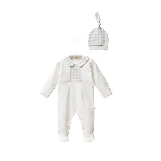 Moi Noi Ekose Şapkalı Tulum