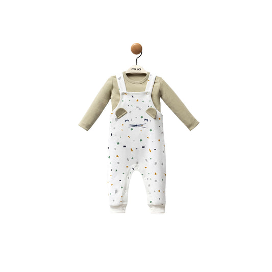 Moi Noi Green Desenli Salopet