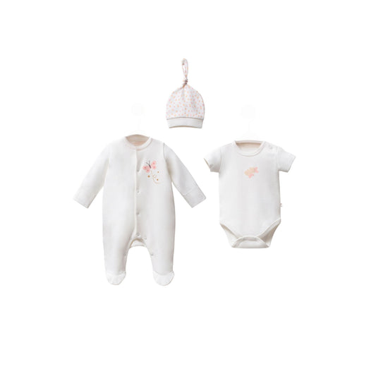 Moi Noi Kelebek Şapka Tulum Body Takım