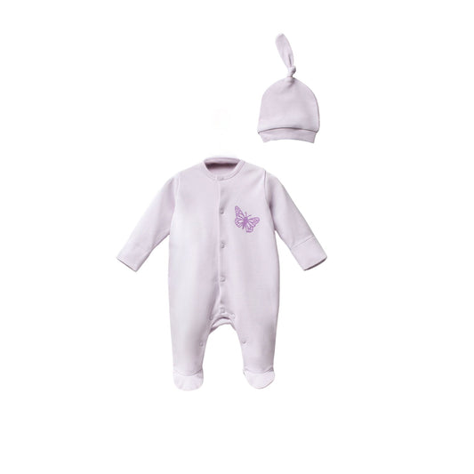 Moi Noi Organik Kelebek Şapkalı Tulum