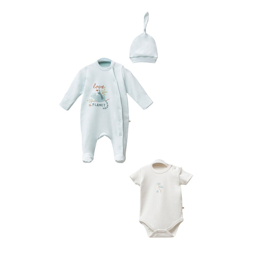 Moi Noi Palmiye Şapkalı Tulum Body Takım