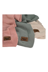 Mummy's Baby Tencel Örgü Bebek Battaniyesi 80*100 Pembe