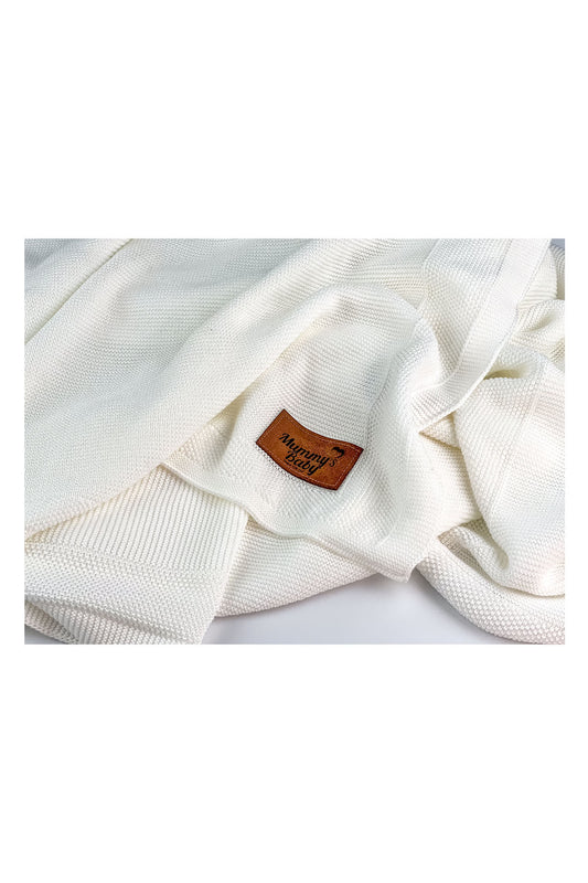 Mummy's Baby Tencel Örgü Bebek Battaniyesi 80*100 Ekru