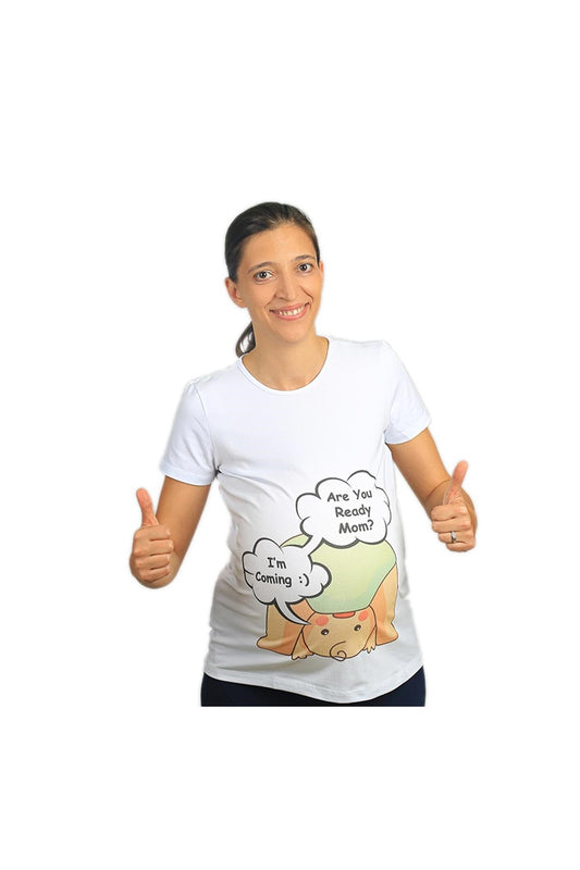 Mummy's Baby Are You Ready Desenli Hamile Tshirt