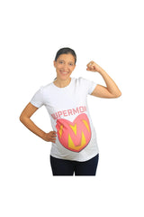 Mummy's Baby Süpermom Desenli Hamile Tshirt