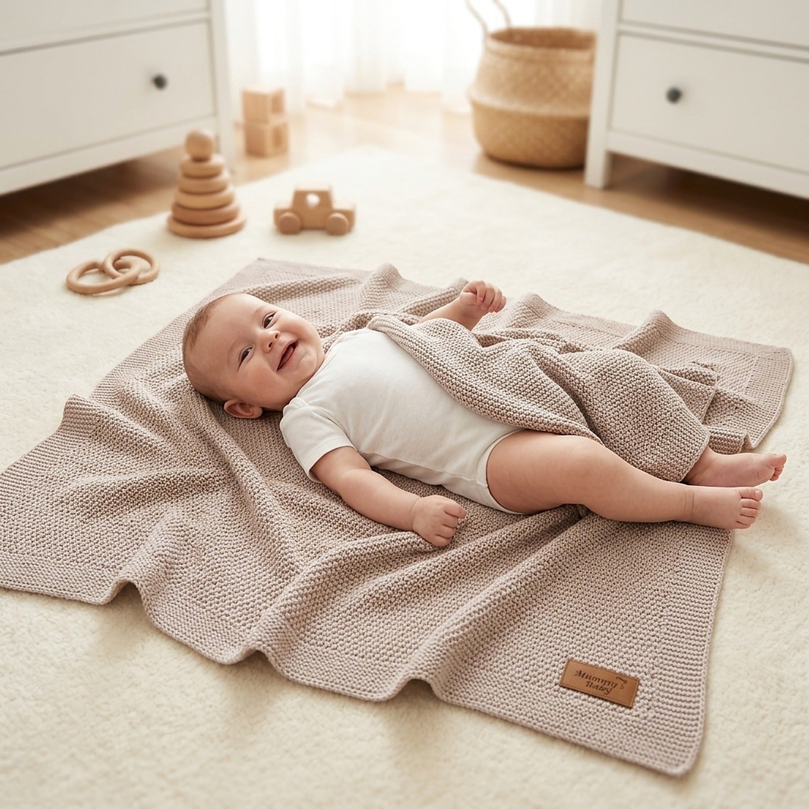 Mummy's Baby Organik Pamuk Battaniye 80x100 Vizon