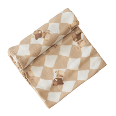 Mama Yoyo Müslin Organik Ayıcık Desenli Battaniye