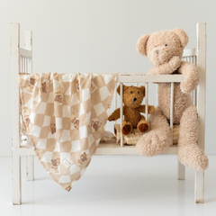 Mama Yoyo Müslin Organik Ayıcık Desenli Battaniye