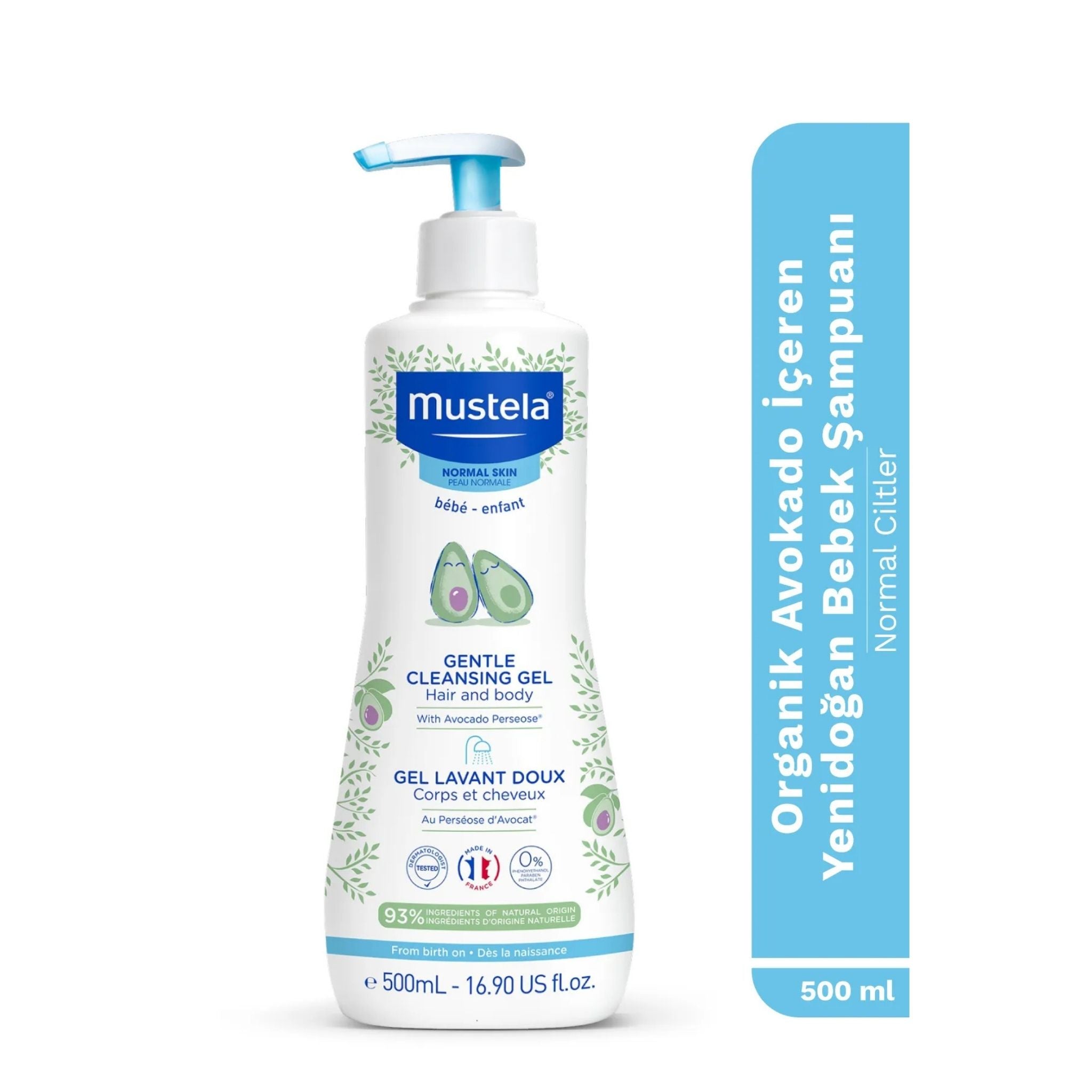 Mustela Gentle Cleansing Yenidoğan Bebek Saç Ve Vücut Şampuanı 500ml