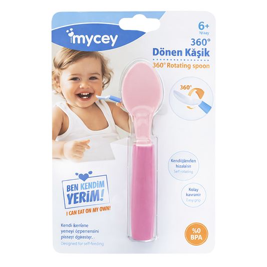 Mycey 360 Dönen Kaşık Pembe
