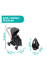 Chicco Mysa Bebek Arabası Silver Grey