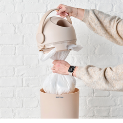 Nattou Dropy Bebek Bezi Çöp Kovası Beyaz